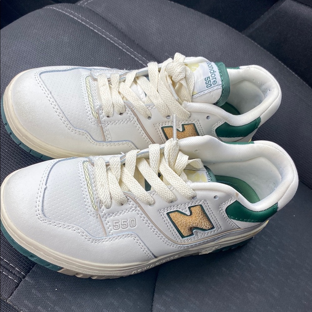 New Balance Aime Leon Dore 550 White and Green Sneakers